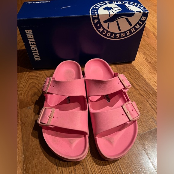 Birkenstock Two-Strap Slide Sandal - pink -Arizona-sz EU 39 used** - Picture 2 of 6